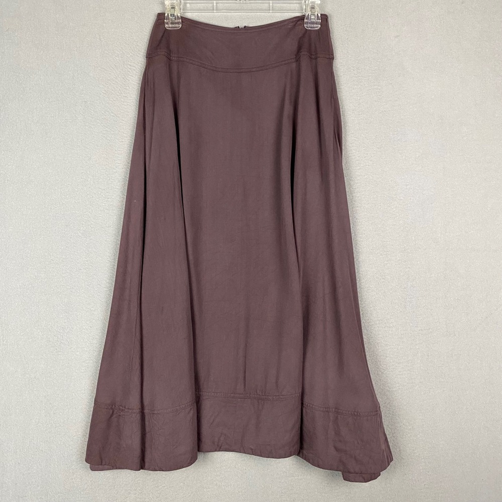 Anne Pinkerton Rayon A-Line Full Maxi Skirt Womens‎ 8 Purple Made in USA